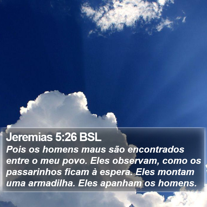 Jeremias 5:26 BSL Bible Study