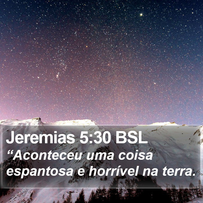 Jeremias 5:30 BSL Bible Study