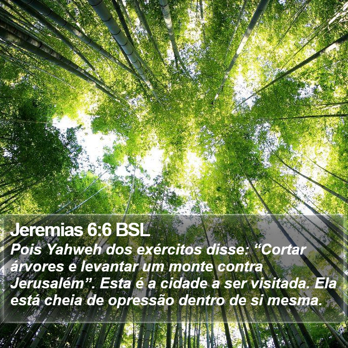 Jeremias 6:6 BSL Bible Study