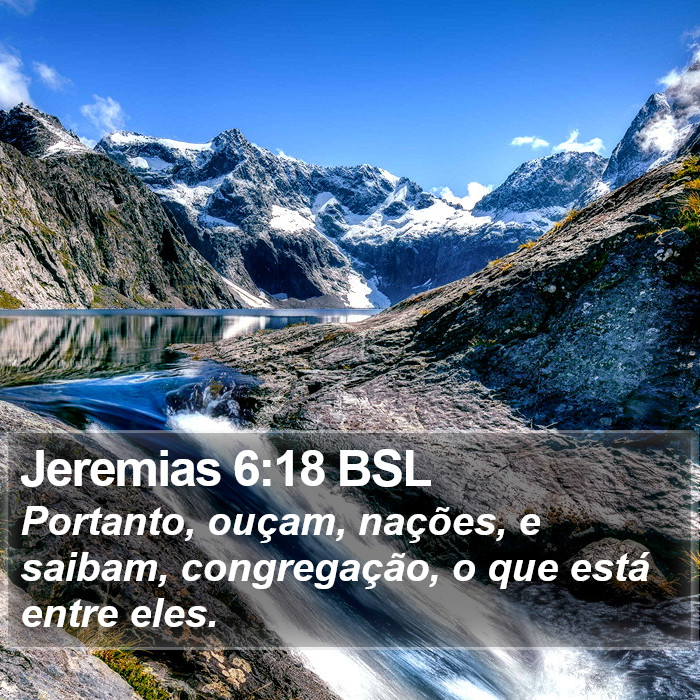 Jeremias 6:18 BSL Bible Study