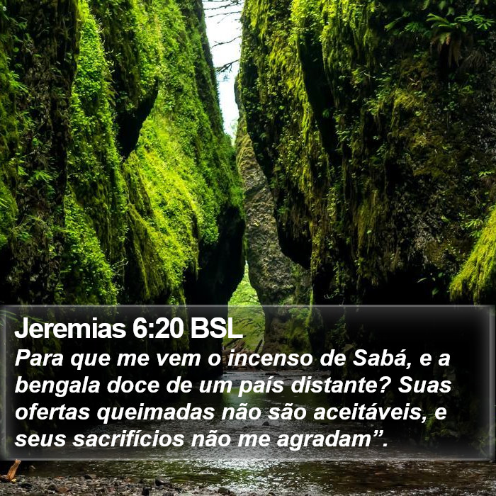 Jeremias 6:20 BSL Bible Study