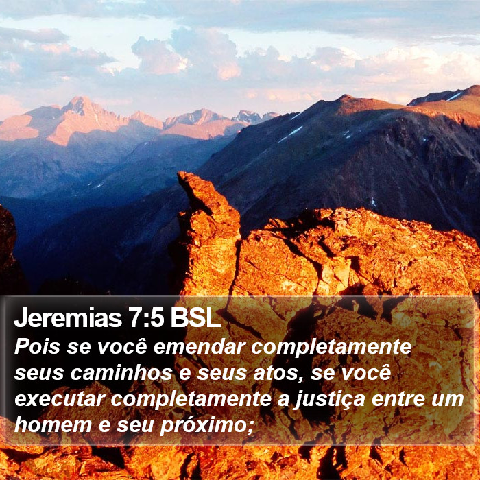 Jeremias 7:5 BSL Bible Study