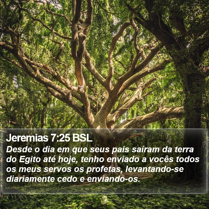 Jeremias 7:25 BSL Bible Study