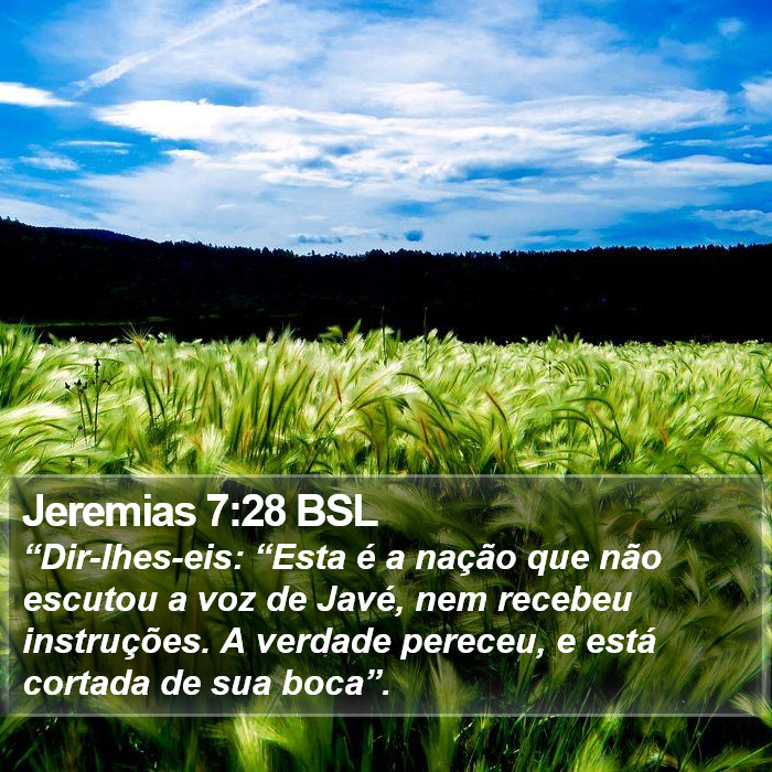 Jeremias 7:28 BSL Bible Study