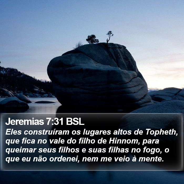 Jeremias 7:31 BSL Bible Study