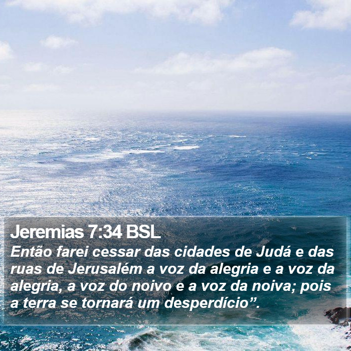 Jeremias 7:34 BSL Bible Study