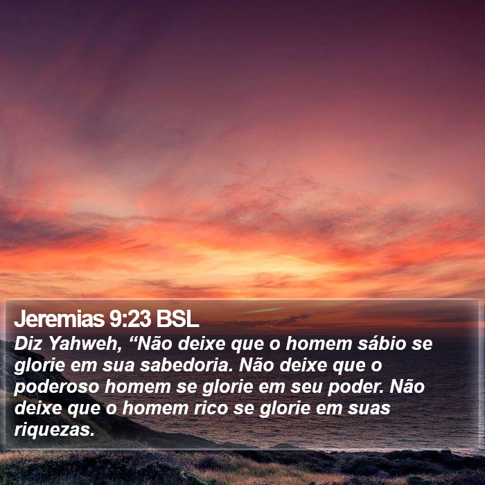 Jeremias 9:23 BSL Bible Study