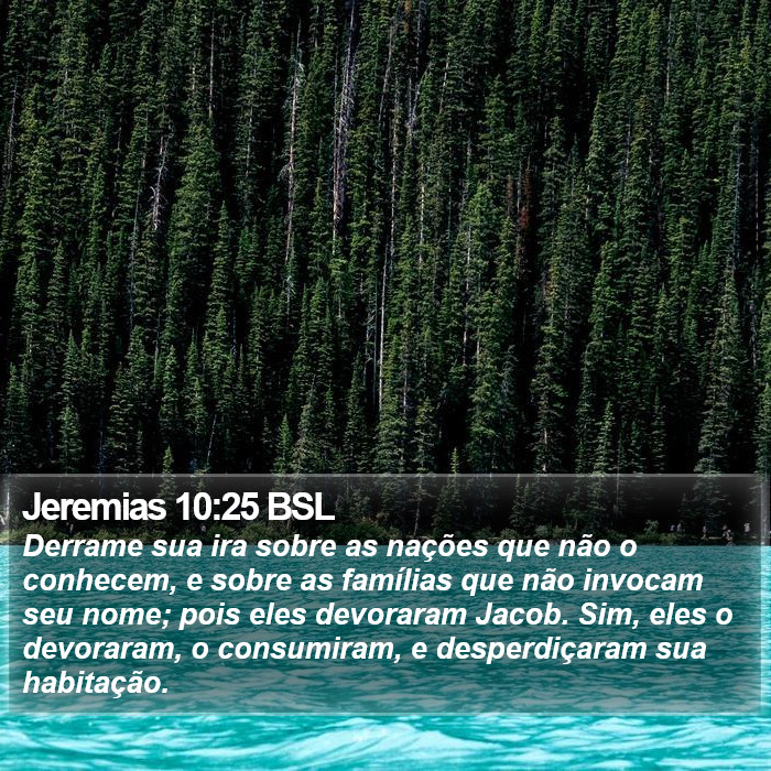 Jeremias 10:25 BSL Bible Study