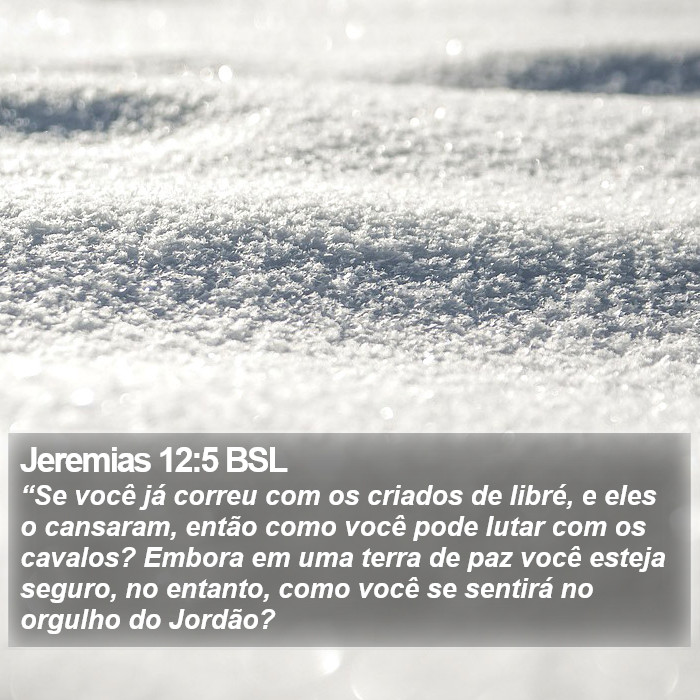 Jeremias 12:5 BSL Bible Study