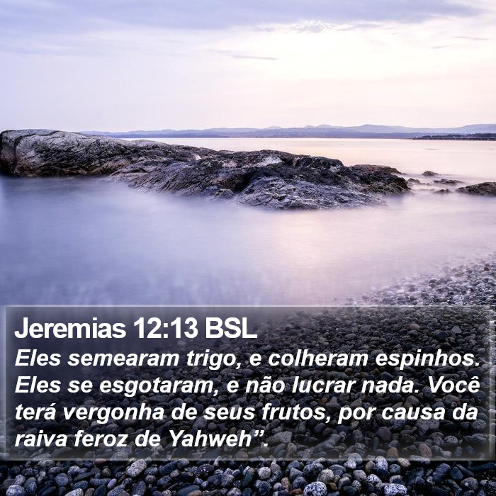 Jeremias 12:13 BSL Bible Study