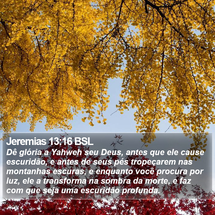 Jeremias 13:16 BSL Bible Study