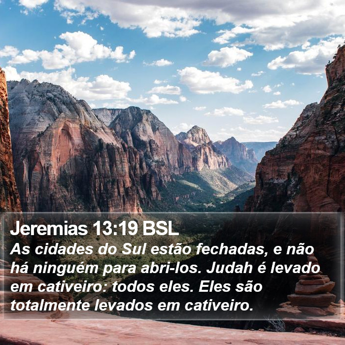 Jeremias 13:19 BSL Bible Study