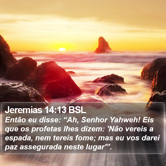 Jeremias 14:13 BSL Bible Study