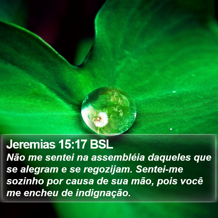 Jeremias 15:17 BSL Bible Study