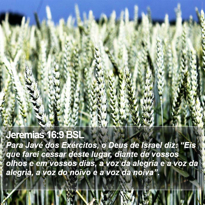 Jeremias 16:9 BSL Bible Study
