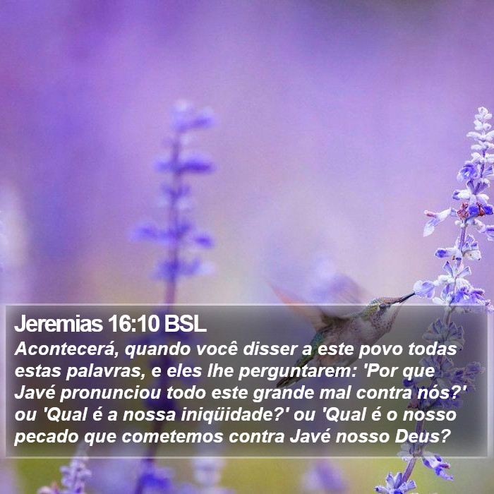 Jeremias 16:10 BSL Bible Study