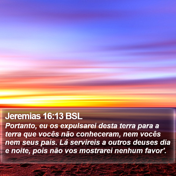 Jeremias 16:13 BSL Bible Study