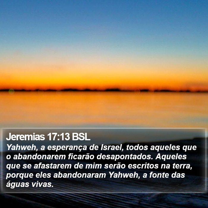 Jeremias 17:13 BSL Bible Study