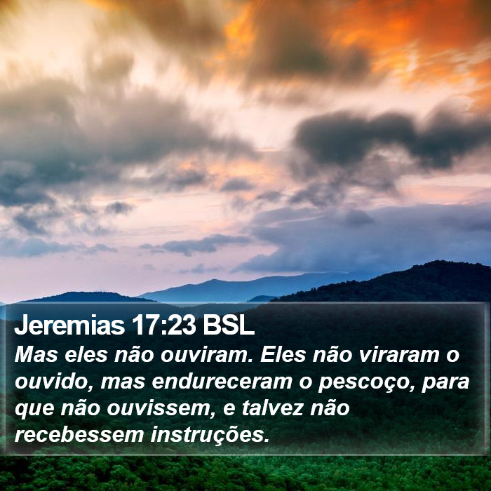 Jeremias 17:23 BSL Bible Study