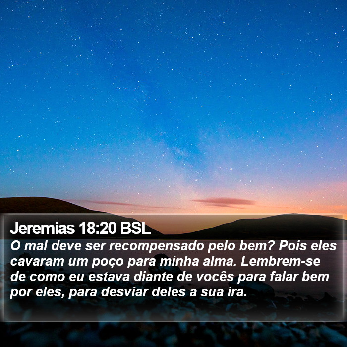 Jeremias 18:20 BSL Bible Study