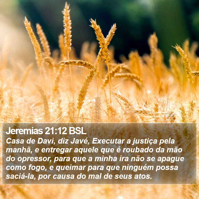 Jeremias 21:12 BSL Bible Study