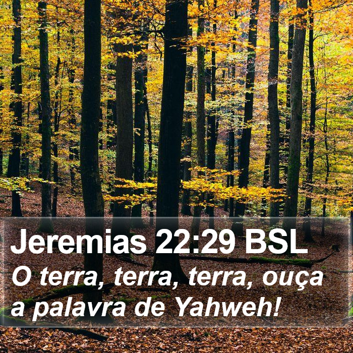 Jeremias 22:29 BSL Bible Study