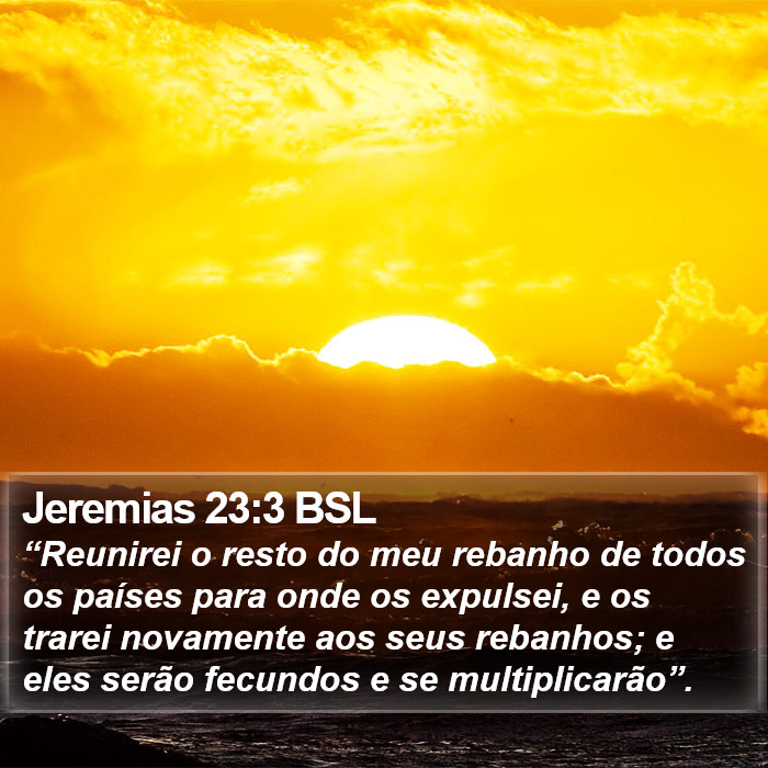 Jeremias 23:3 BSL Bible Study