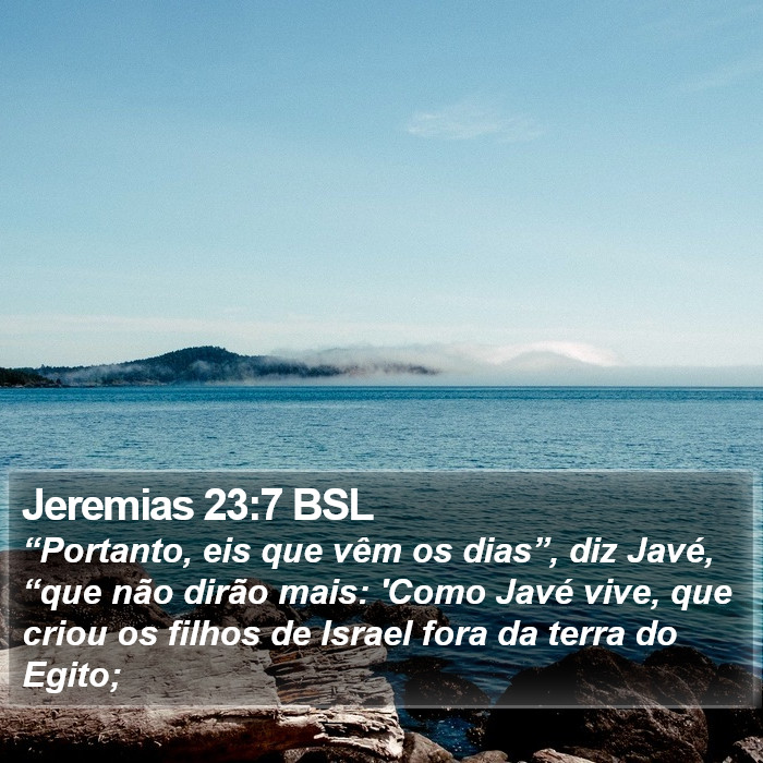 Jeremias 23:7 BSL Bible Study