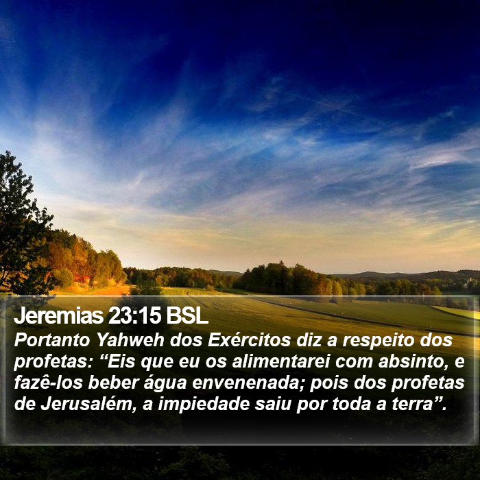 Jeremias 23:15 BSL Bible Study