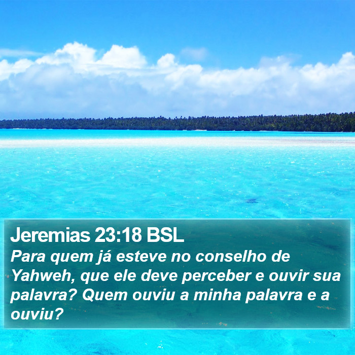 Jeremias 23:18 BSL Bible Study