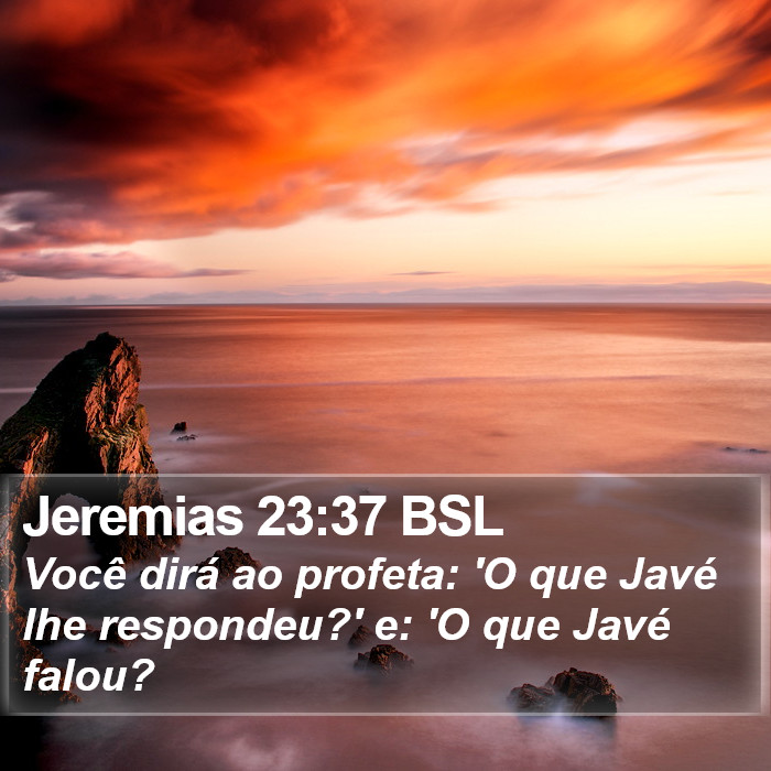 Jeremias 23:37 BSL Bible Study