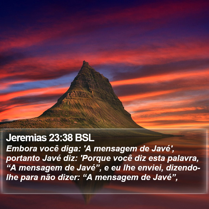 Jeremias 23:38 BSL Bible Study