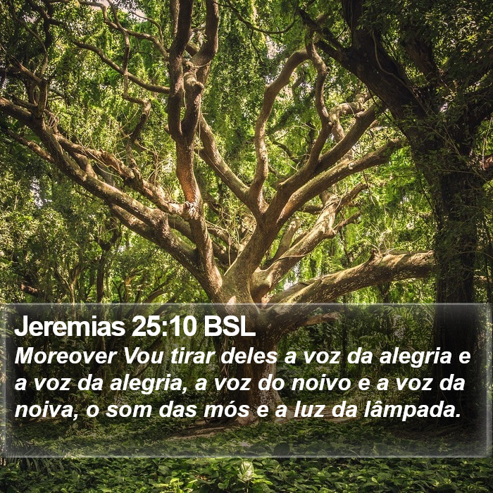 Jeremias 25:10 BSL Bible Study