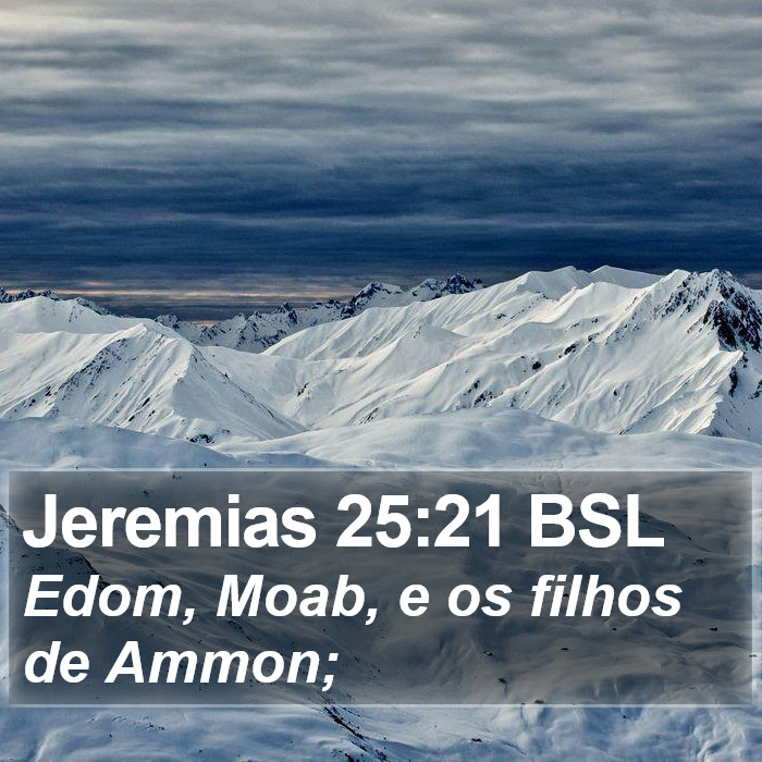 Jeremias 25:21 BSL Bible Study