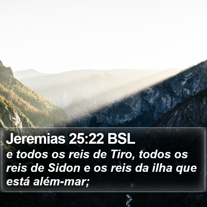 Jeremias 25:22 BSL Bible Study