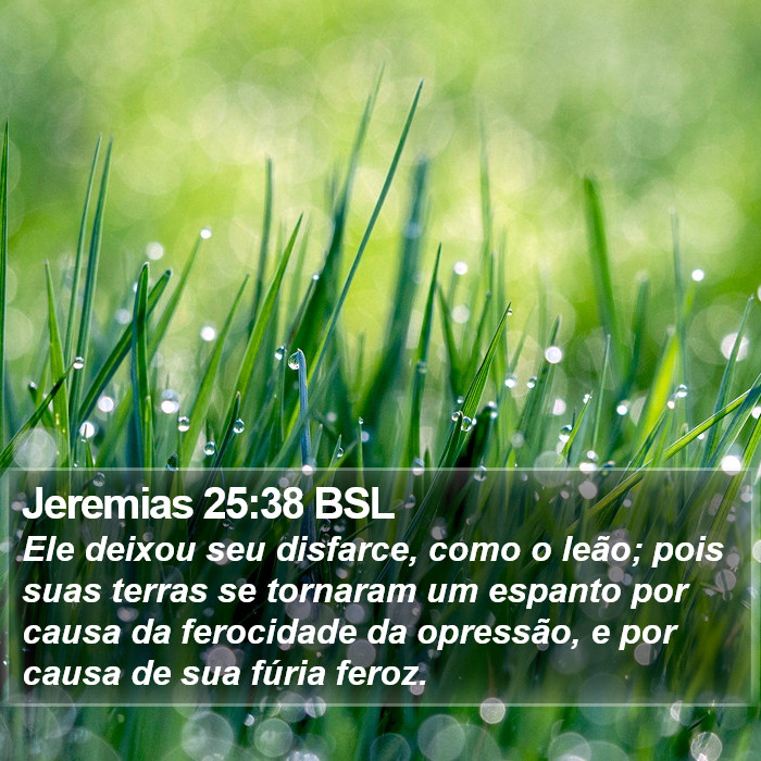 Jeremias 25:38 BSL Bible Study