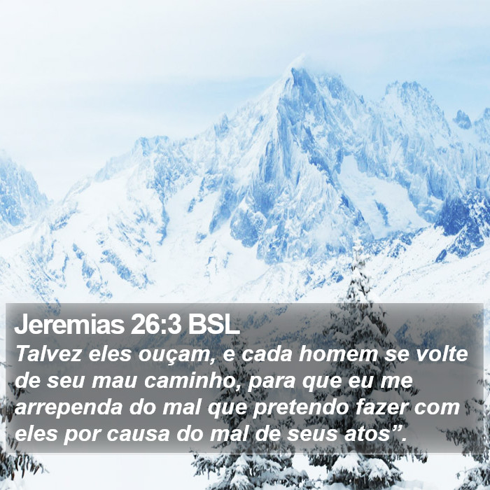 Jeremias 26:3 BSL Bible Study