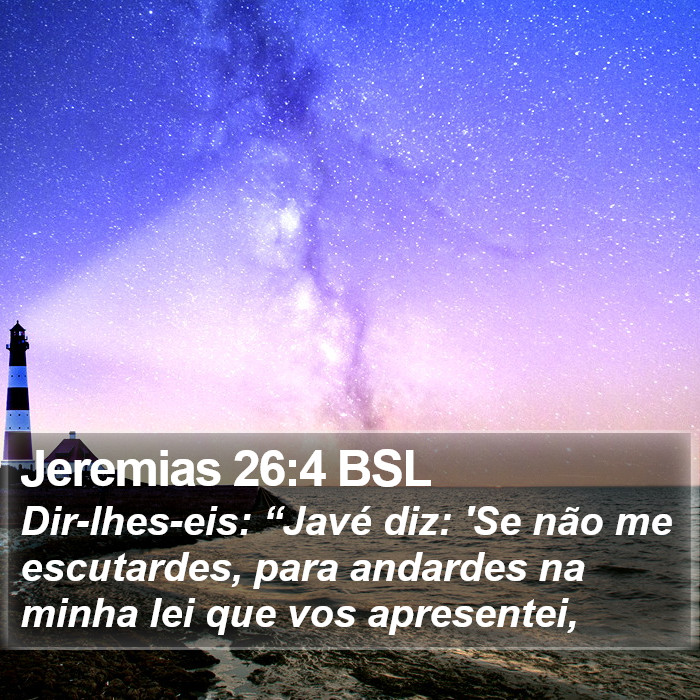 Jeremias 26:4 BSL Bible Study