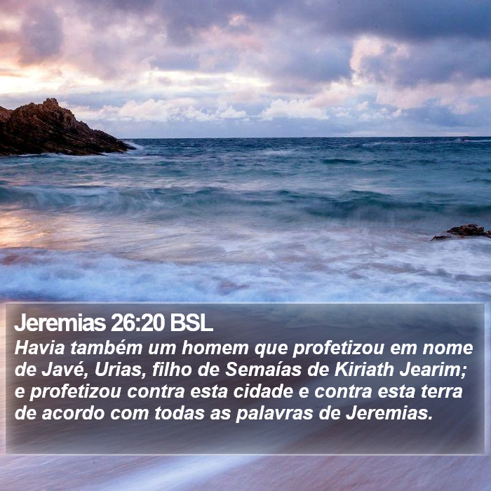 Jeremias 26:20 BSL Bible Study