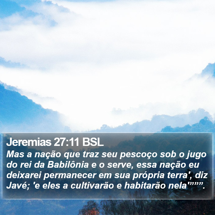 Jeremias 27:11 BSL Bible Study