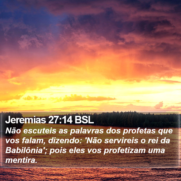 Jeremias 27:14 BSL Bible Study
