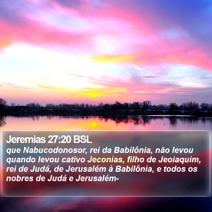 Jeremias 27:20 BSL Bible Study