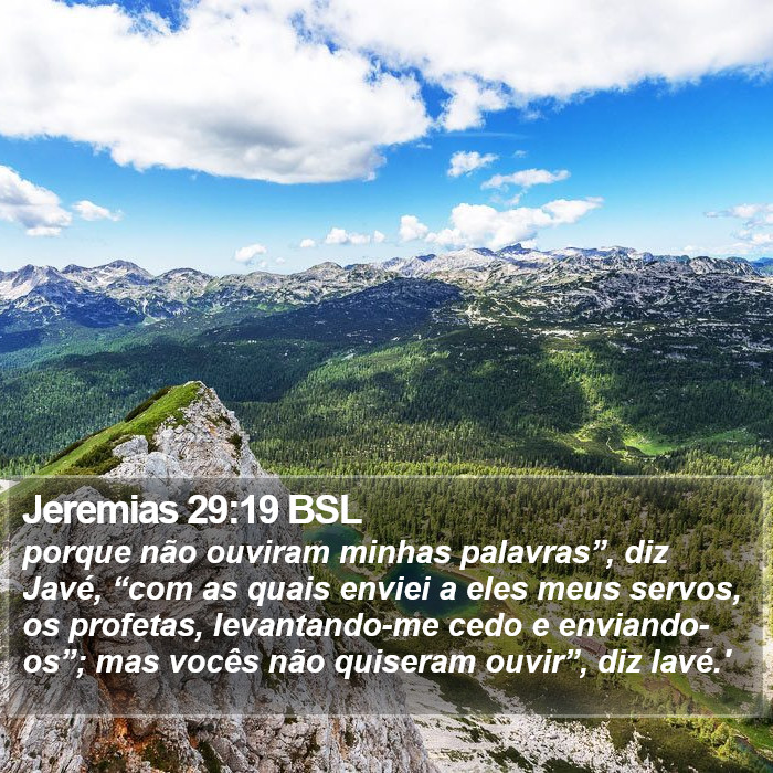 Jeremias 29:19 BSL Bible Study