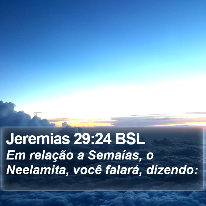 Jeremias 29:24 BSL Bible Study