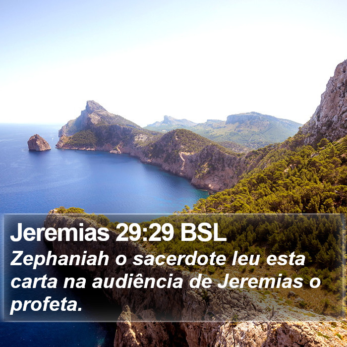 Jeremias 29:29 BSL Bible Study