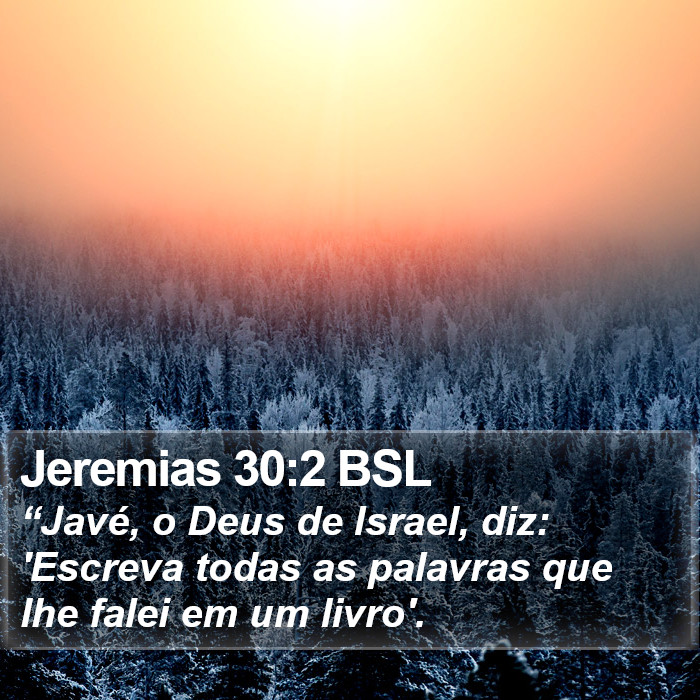 Jeremias 30:2 BSL Bible Study