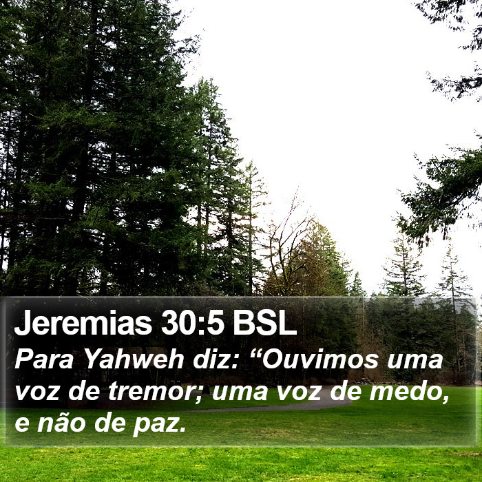 Jeremias 30:5 BSL Bible Study