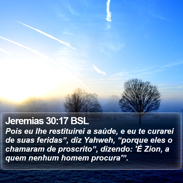 Jeremias 30:17 BSL Bible Study