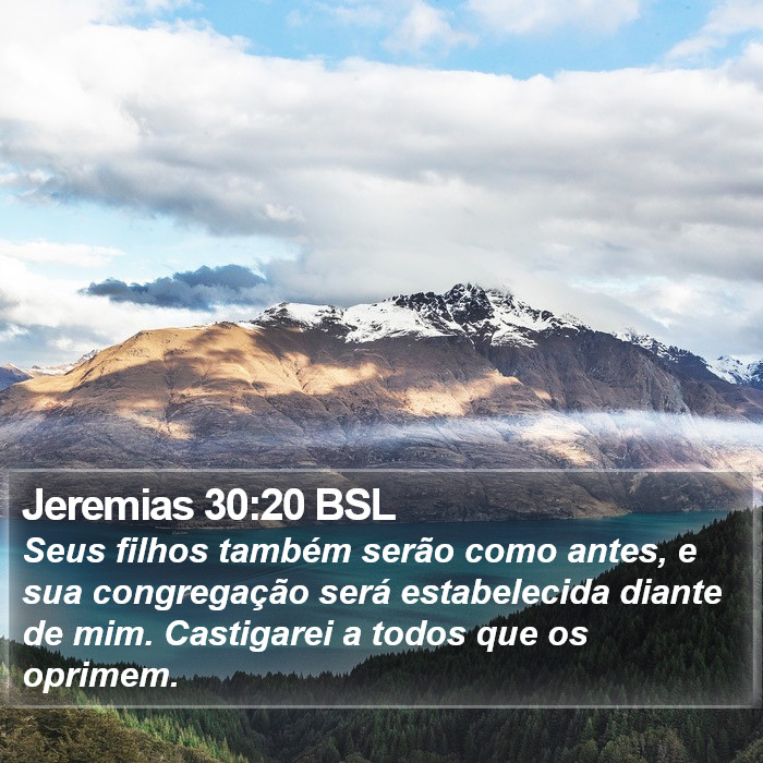 Jeremias 30:20 BSL Bible Study