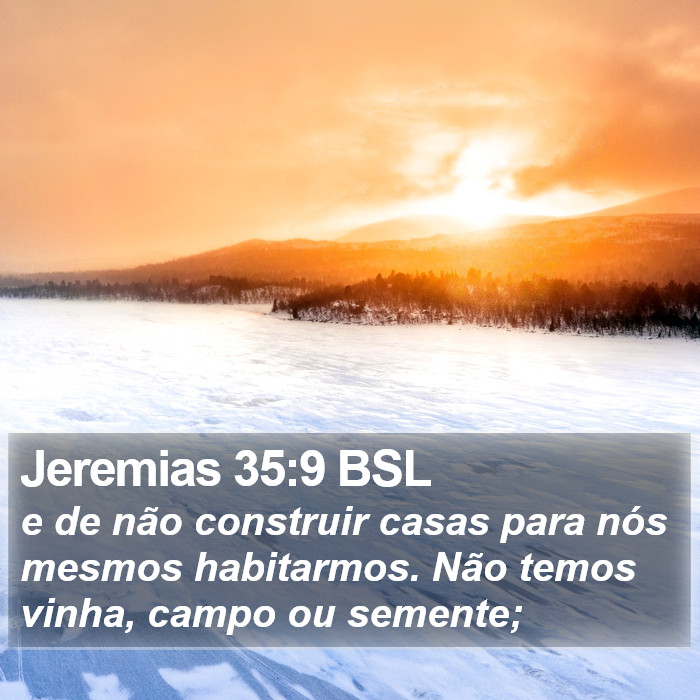 Jeremias 35:9 BSL Bible Study